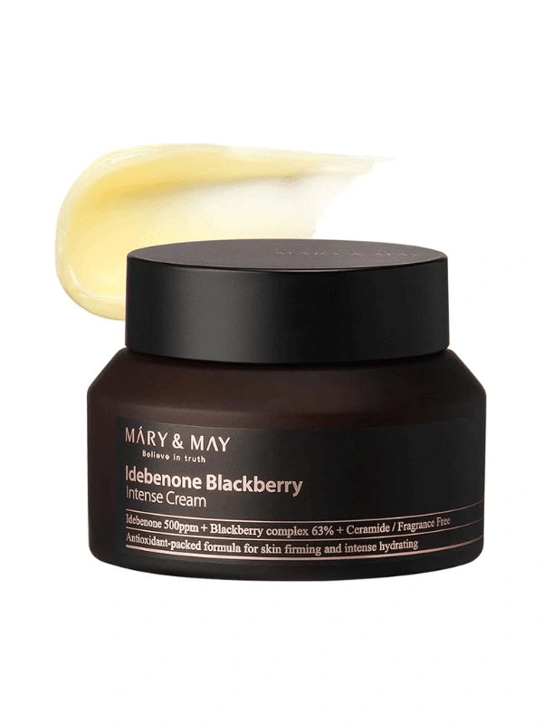 Mary & May Idebenone Blackberry Intense Cream for firming and antioxidant-rich hydration