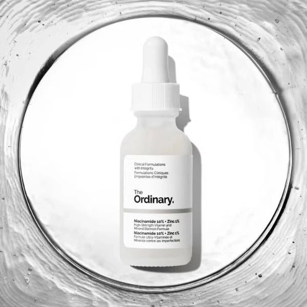 The Ordinary Niacinamide 10% + Zinc 1% - lightweight, non-sticky water-based serum ideal for oily, acne-prone skin in UAE climate