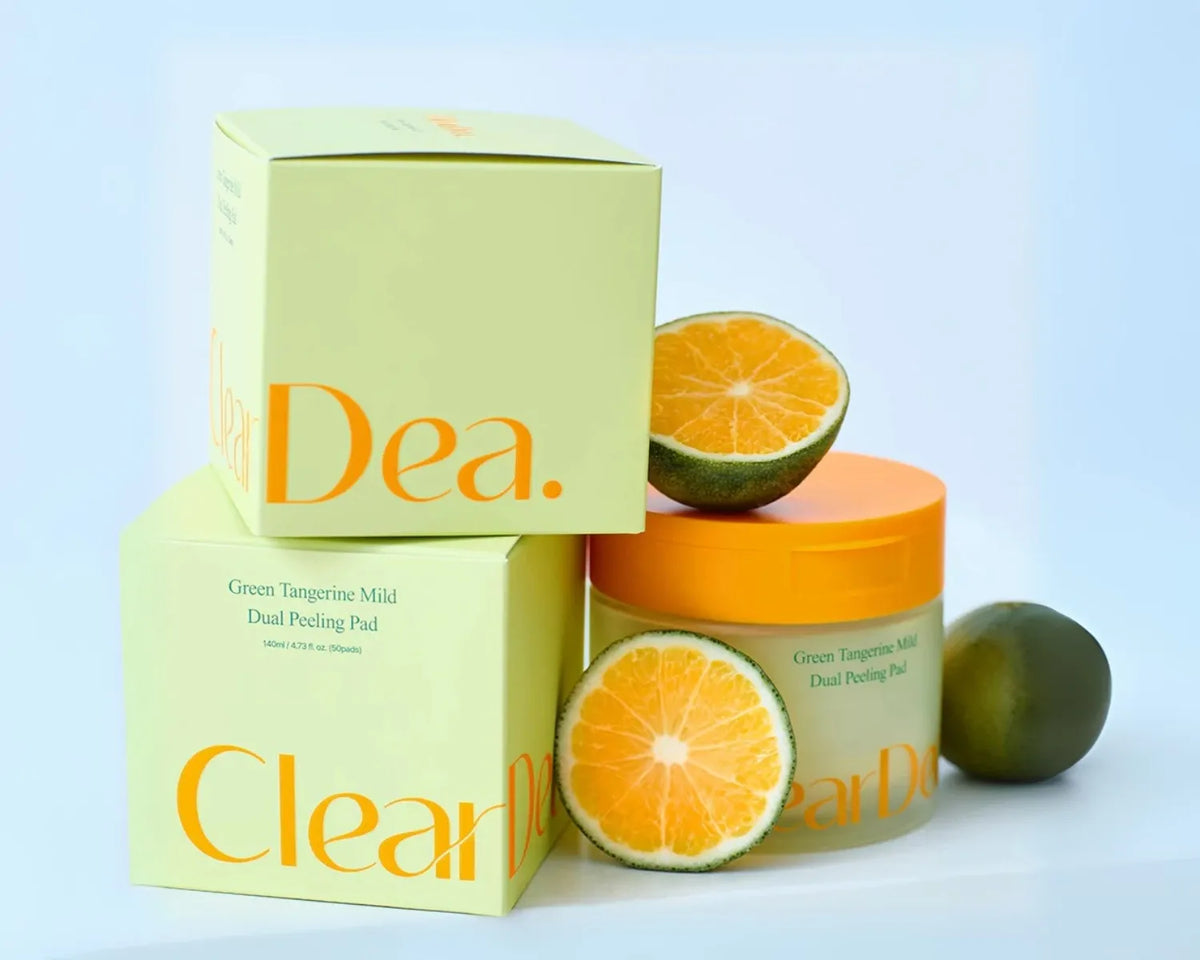 ClearDea Skincare Collection – Gentle Korean skincare featuring soothing creams, masks, and exfoliating pads for clearer, calmer skin.