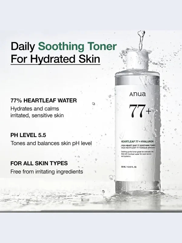 Benefits of Anua Heartleaf 77% Soothing Toner – calms redness, reduces irritation, and balances skin’s moisture