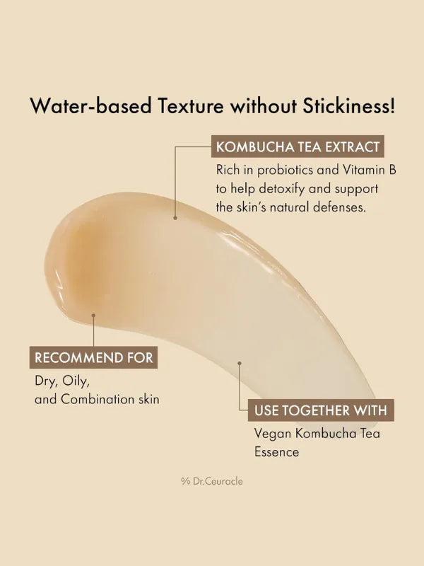 Dr. Ceuracle - Vegan Kombucha Tea Gel Cream - 75g ingredients