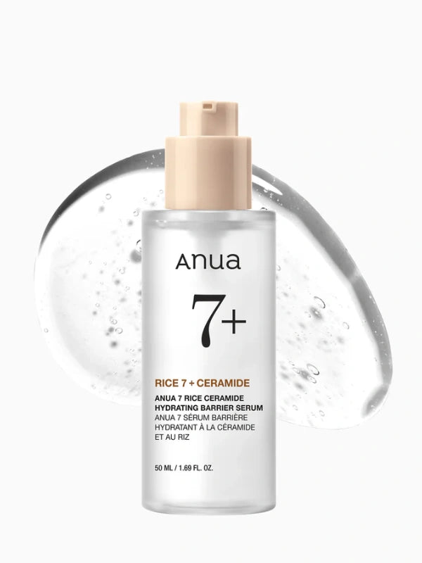 Anua 7 Rice Ceramide Hydrating Barrier Serum 50ml – lightweight serum for deep hydration and barrier support