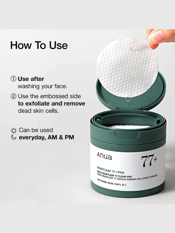 anua heartleaf 77 clear pad - how to use
