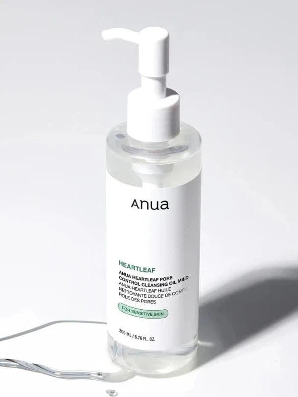 Anua Heartleaf Pore Control Cleansing Oil Mild 200ml for gentle makeup removal and pore care