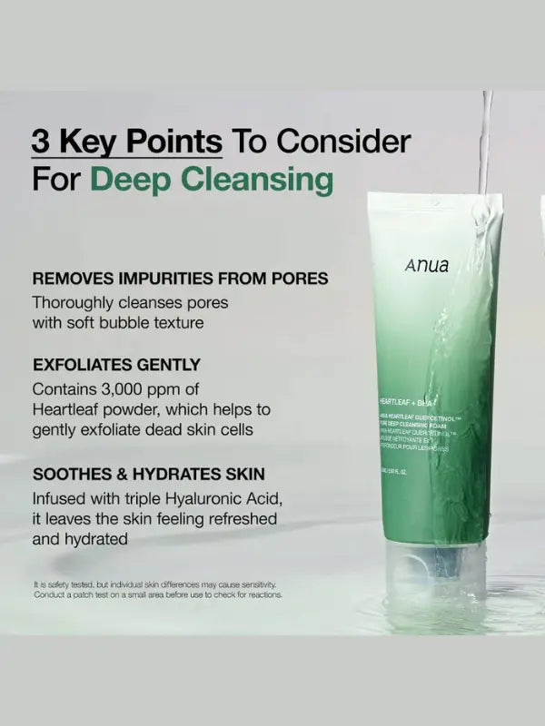 Anua - Heartleaf Quercetinol Pore Deep Cleansing Foam benefits