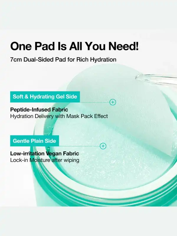 Texture of Anua PDRN 100 Hyaluronic Acid Glow Pad – soft cotton pads soaked in nourishing essence