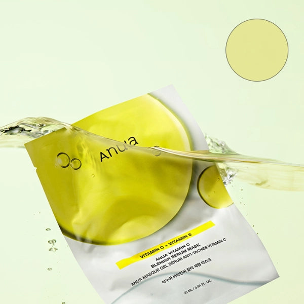 Anua Vitamin C Blemish Serum Mask – suitable for acne-prone, dull, or tired skin