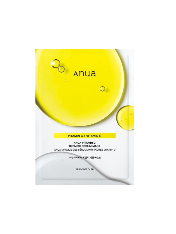 Anua Vitamin C Blemish Serum Mask 25ml – brightening sheet mask for dull, uneven skin