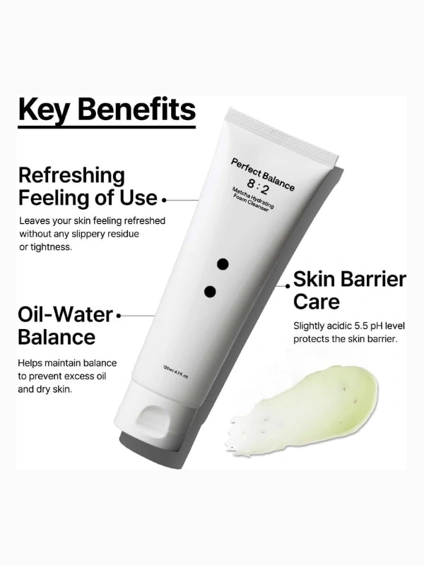 B:Lab Matcha Hydrating Foam Cleanser – creamy foam that cleans without stripping skin moisture