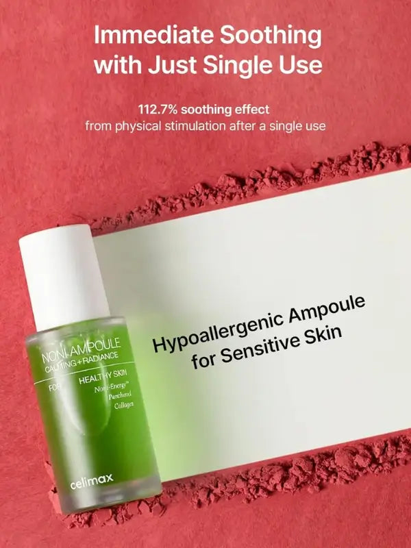 Celimax Noni Ampoule Calming + Radiance clinically tested for soothing and brightening skin care