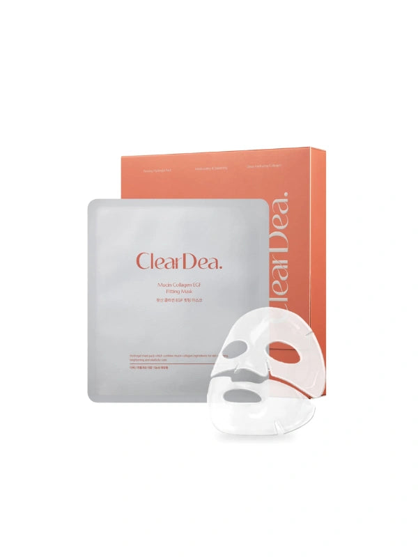 ClearDea Mucin Collagen EGF Fitting Mask Set 36g x5 – hydrating sheet mask for plump, youthful skin