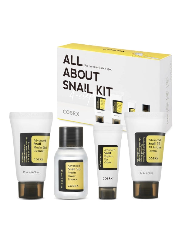 COSRX All About Snail Kit – complete snail mucin skincare set for hydration and repair