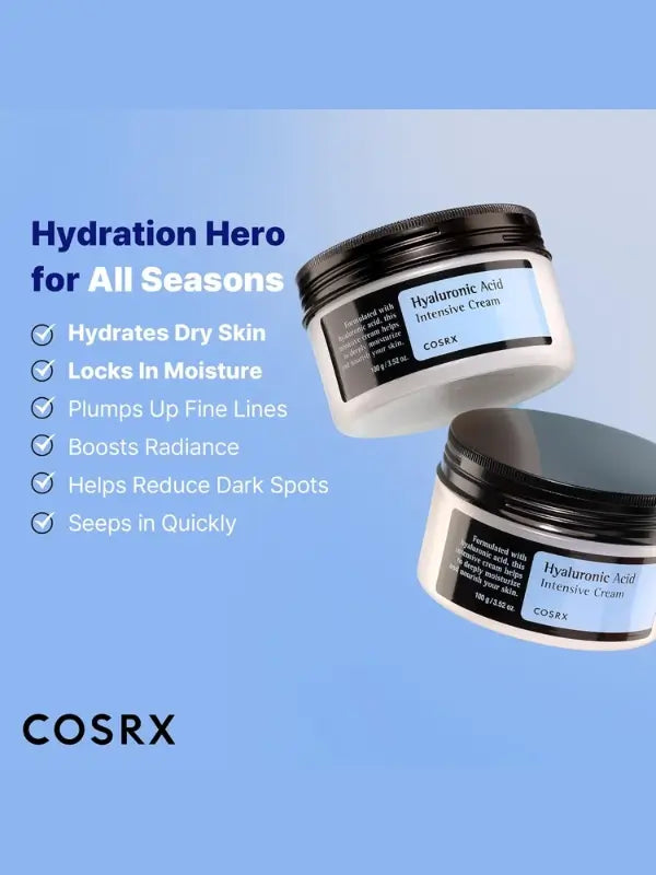 Benefits of COSRX Hyaluronic Acid Intensive Cream – hydrates deeply, plumps skin, and strengthens skin barrier