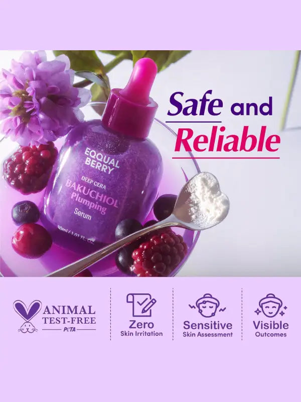 EQQUALBERRY Plumping Serum – smoothes texture, restores bounce without irritation