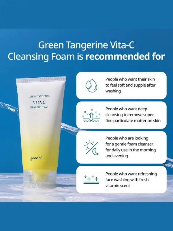 Goodal - Green Tangerine Vita C Cleansing Foam - 150 ml recommended for
