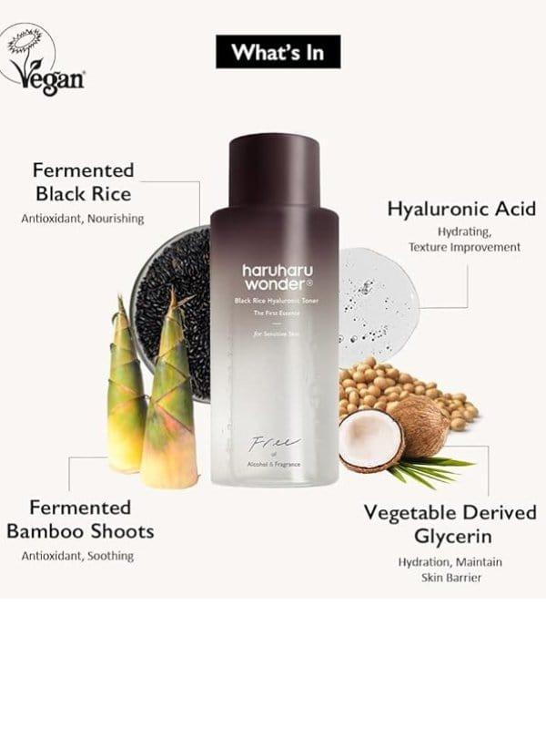 haruharu wonder - Black Rice Hyaluronic Toner - 150 ml ingredients