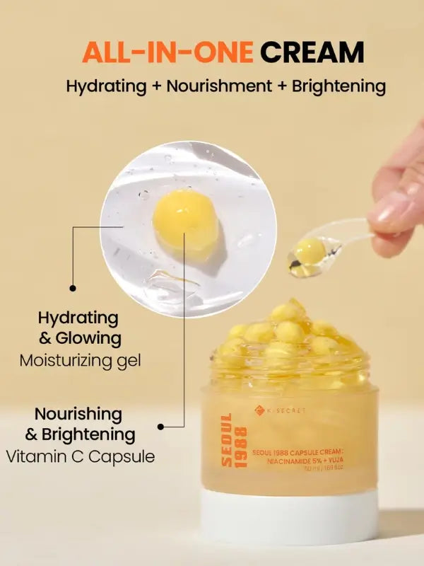 Texture of KSECRET SEOUL 1988 Cream – soft cream with capsules that absorb easily