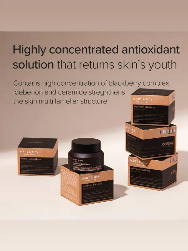 Mary & May Idebenone Blackberry Intense Cream – rich anti-aging moisturizer for firm, glowing skin