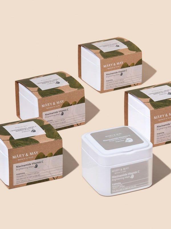  pack of 30 brightening sheet masks perfect for dull skin, post-acne marks, and glow-boosting