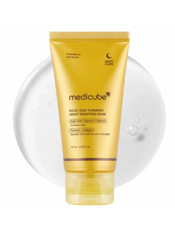 Medicube Kojic Acid Turmeric Overnight Wrapping Mask – brightening & hydrating overnight mask for glowing skin