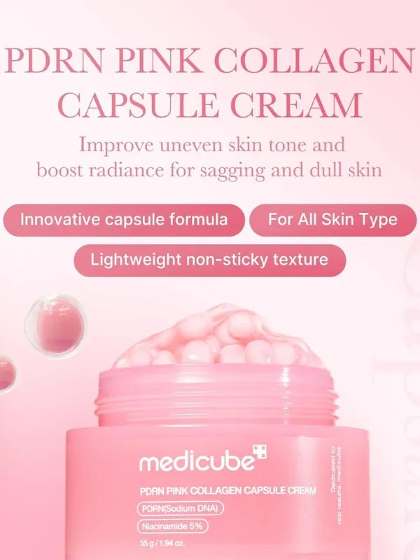 medicube PDRN Pink Collagen Capsule Cream – anti-aging moisturizer for skin firming and glow