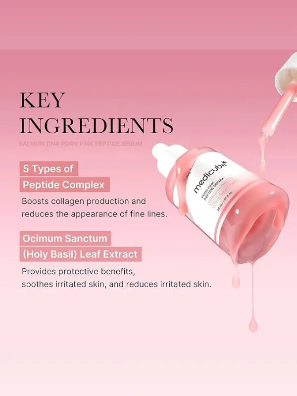 medicube PDRN Pink Peptide Serum - 30 ml Key Ingredients
