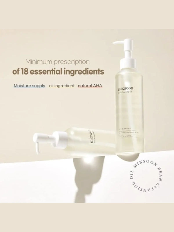 Benefits of Mixsoon Bean Cleansing Oil – removes waterproof makeup, unclogs pores, and nourishes skin