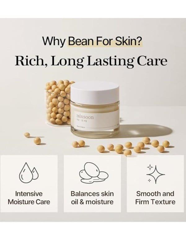 mixsoon - Bean Cream - 50 ml - key benefits