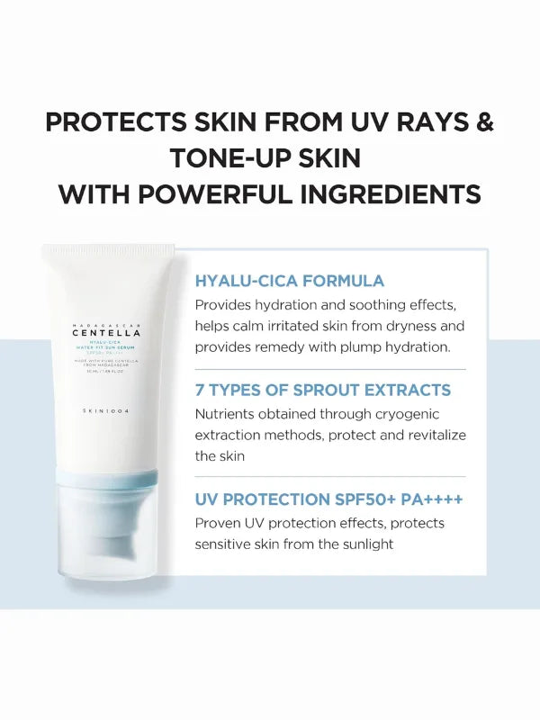 SKIN1004 - Madagascar Centella Hyalu-Cica Water-Fit Sun Serum - 50 ml benefits