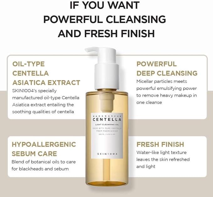 SKIN1004 - Madagascar Centella Light Cleansing Oil benefits