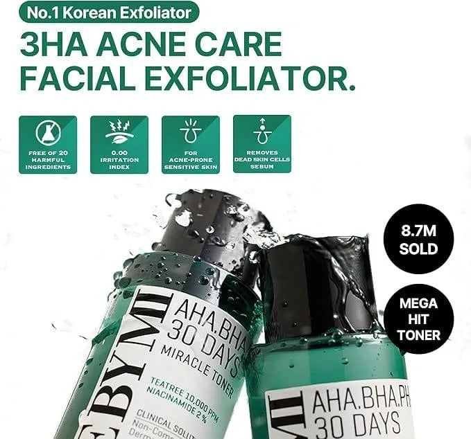 SOME BY MI - AHA, BHA, PHA 30 Days Miracle Toner -clear, watery toner with slight exfoliating texture; ideal for oily/humid skin in UAE climate