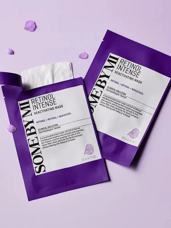 SOME BY MI Retinol Intense Reactivating Mask (22 ml) – deep hydration sheet mask with retinol, retinal & bakuchiol for firming