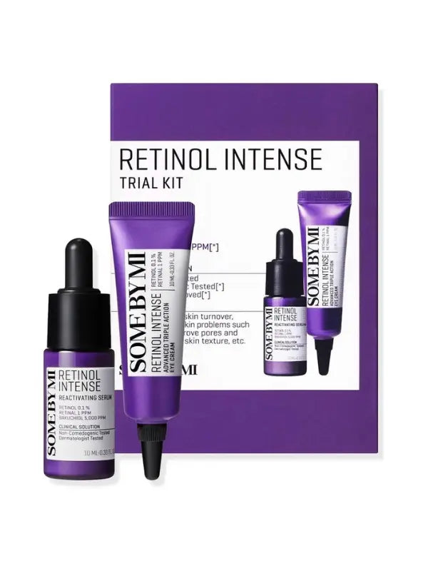 SOME BY MI Retinol Intense Trial Kit – includes 10 ml Retinol Serum and Eye Cream for anti-aging skincare testing